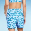Women's 5" Board Swim Shorts - Wild Fable™ Multi Blue Swirl Print