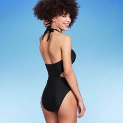 Women's Cross Front Halter One Piece Swimsuit - Wild Fableā¢