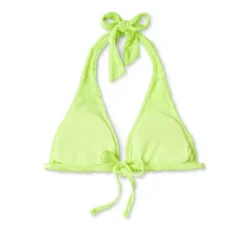 Women's Daisy Textured Ring Front Triangle Bikini Top - Wild Fable™ Green -Wild Fable GUEST fdbe2413 7020 4459 a56c 4f975137a527