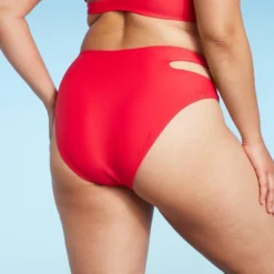 Women's Side Cut Out Mid-Rise High Leg Cheeky Bikini Bottom - Wild Fable™ Red 12 Women's Side Cut Out Mid-Rise High Leg Cheeky Bikini Bottom - Wild Fable™ Red -Wild Fable GUEST feedd75d 21d9 49f3 904c fb52389a88f4