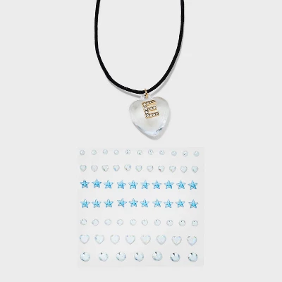 Acrylic Heart With Face Gems Pendant Necklace - Wild Fable™ Clear/Black 10 Acrylic Heart With Face Gems Pendant Necklace - Wild Fable™ Clear/Black - Image 8