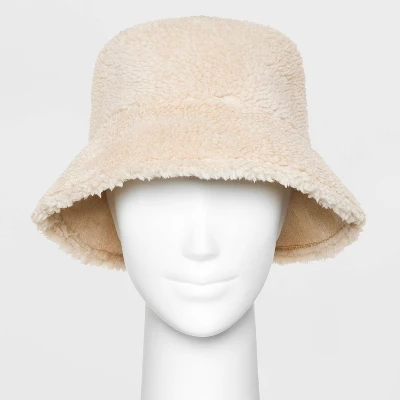 Faux Shearling Bucket Reversible Hat - Wild Fable™ 3 Faux Shearling Bucket Reversible Hat - Wild Fable™